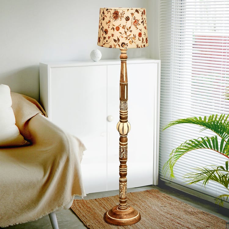 HOMESAKE Wooden Floor Lamp