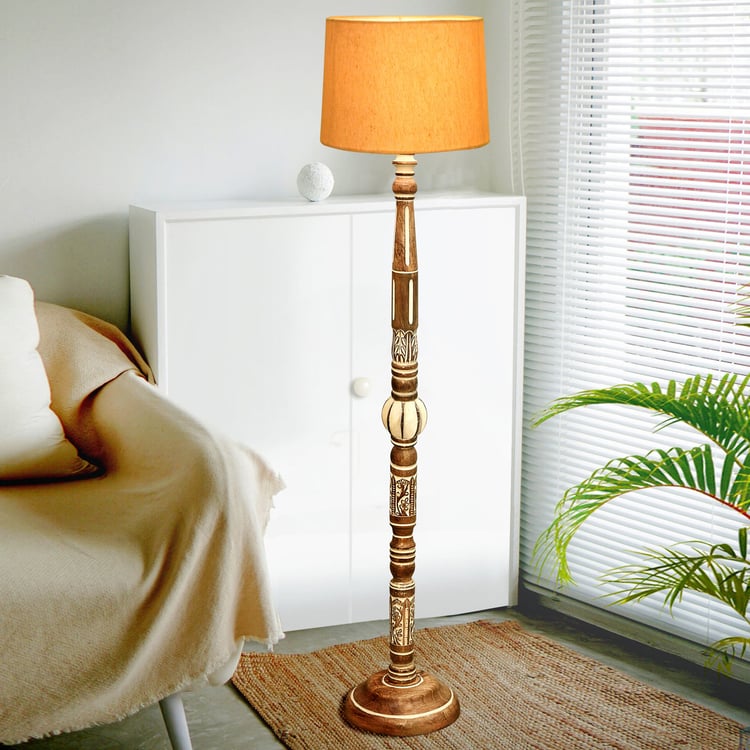 HOMESAKE Wooden Floor Lamp