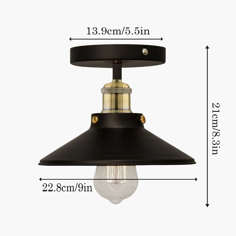 HOMESAKE Metal Semi-Flush Mount Ceiling Light
