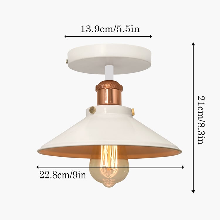 HOMESAKE Metal Semi Flush Mount Ceiling Light
