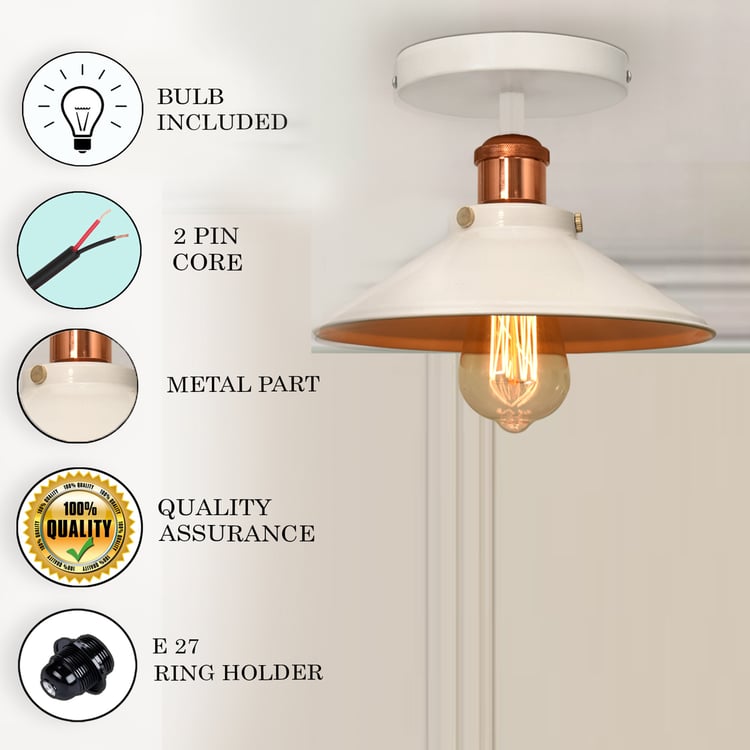 HOMESAKE Metal Semi Flush Mount Ceiling Light