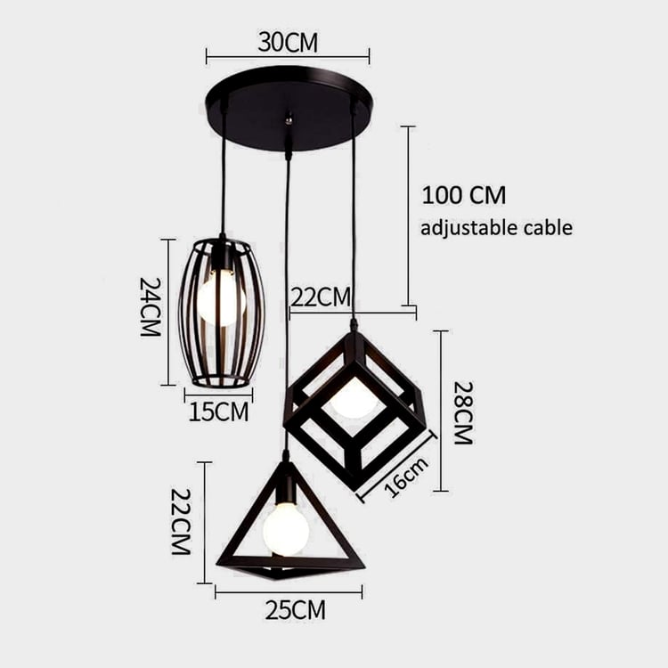 HOMESAKE Metal Cluster Ceiling Light