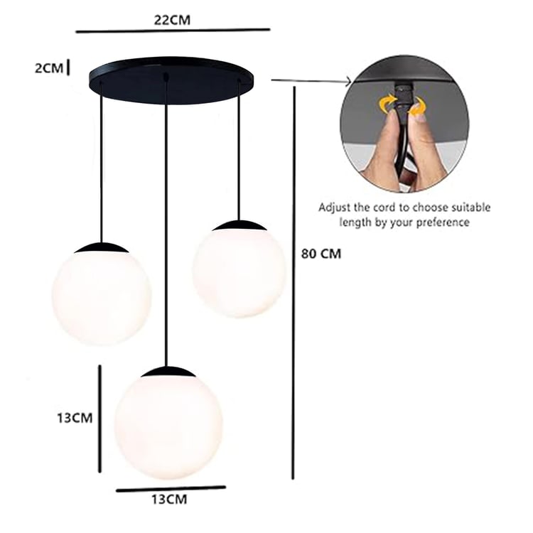 HOMESAKE Metal Cluster Ceiling Lamp