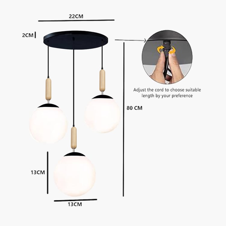 HOMESAKE Glass Cluster Ceiling Light