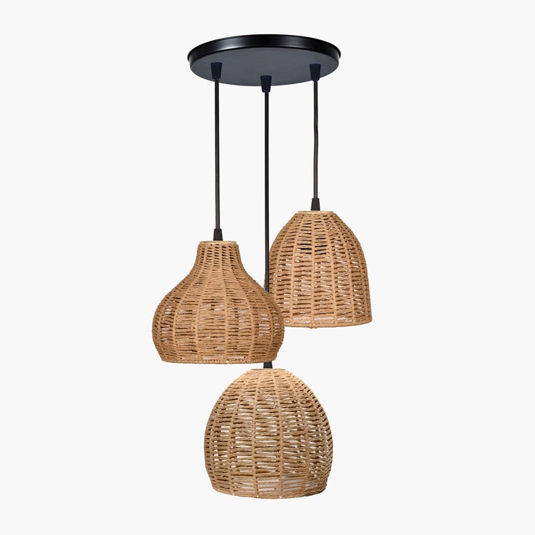 HOMESAKE Raffia Cluster Ceiling Light