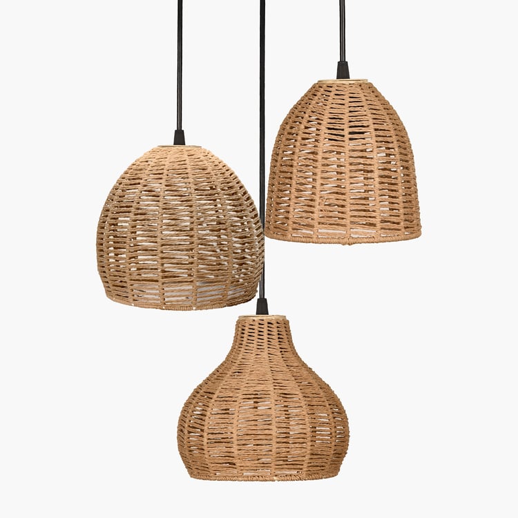 HOMESAKE Raffia Cluster Ceiling Light
