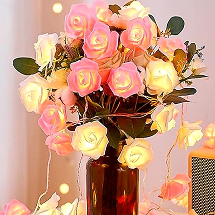 HOMESAKE Rose LED String Light - 14 Bulbs