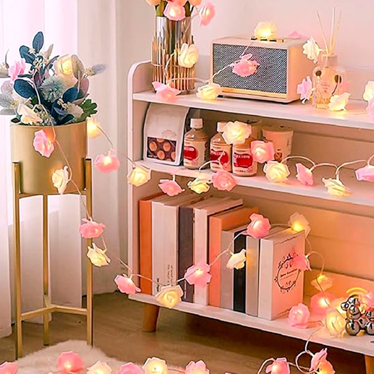 HOMESAKE Rose LED String Light - 14 Bulbs