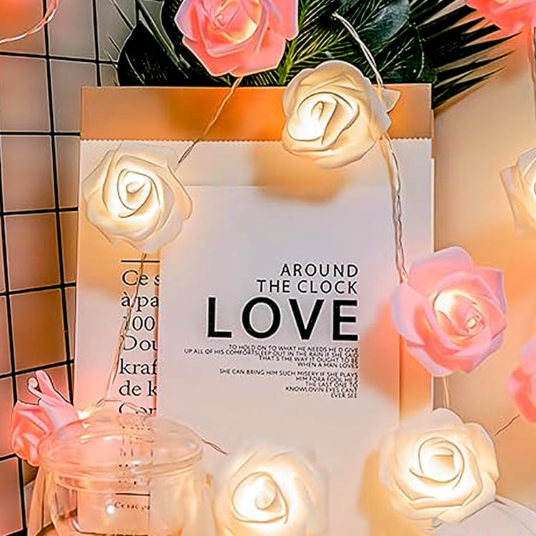 HOMESAKE Rose LED String Light - 14 Bulbs