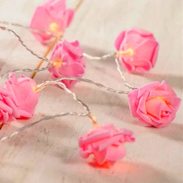 HOMESAKE Rose Flower LED String Lights - 14 Bulbs