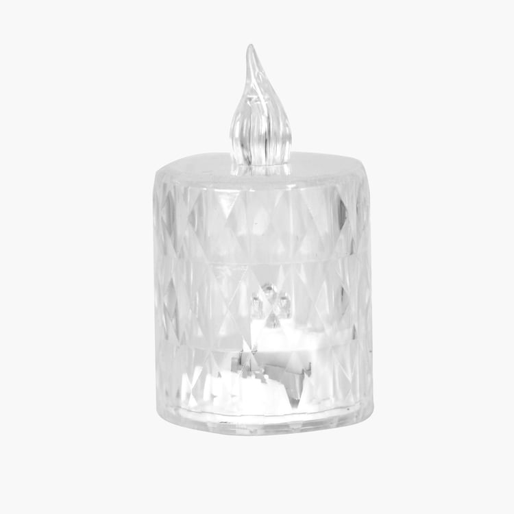 HOMESAKE Set of 12 Glass LED T-Light Candles