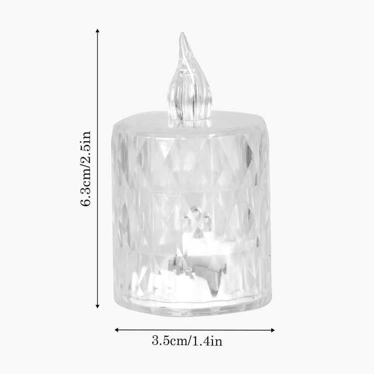 HOMESAKE Set of 6 Diamond-Shape LED T-Light Candles