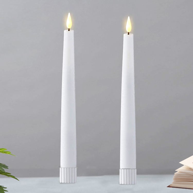 HOMESAKE Set of 2 LED Taper Candles
