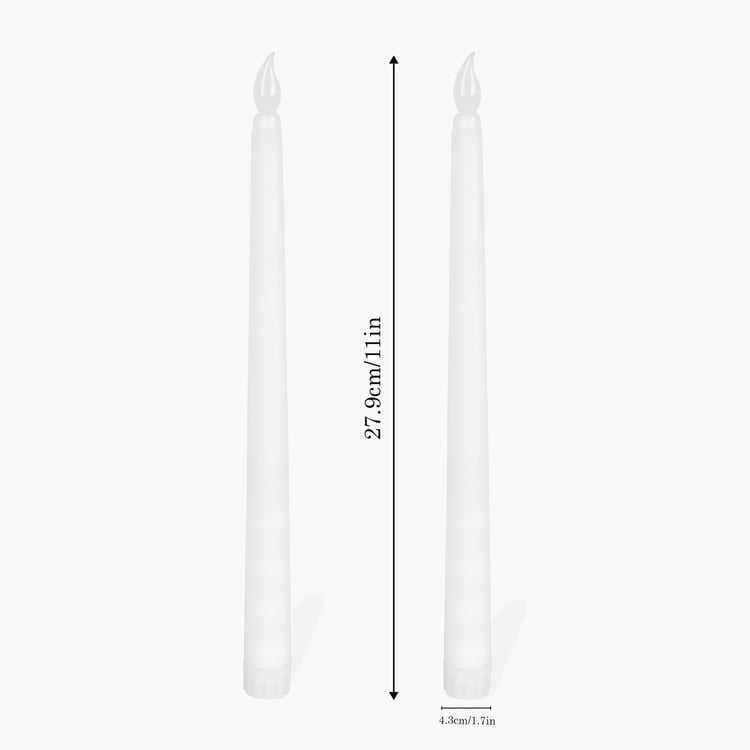 HOMESAKE Set of 2 LED Taper Candles