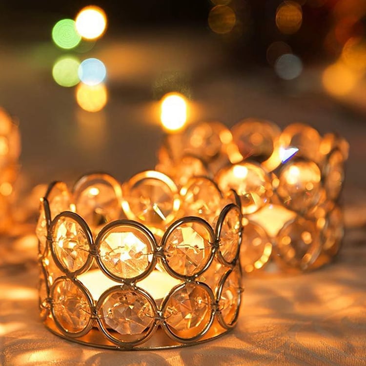 HOMESAKE Set of 6 Metal T-Light Holders