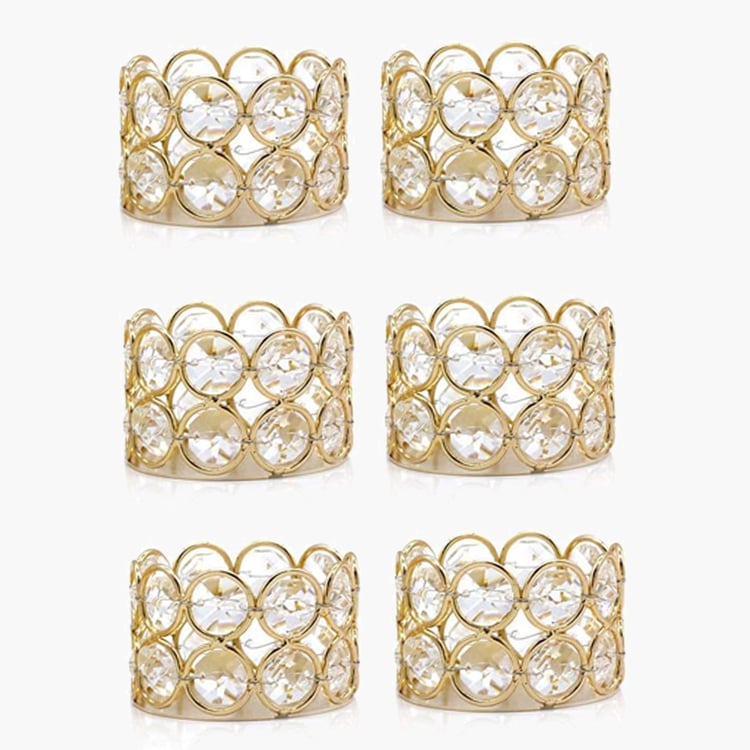 HOMESAKE Set of 6 Metal T-Light Holders