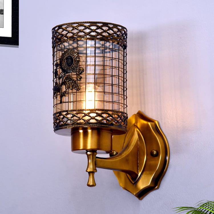 HOMESAKE Metal and Glass Wall Lamp