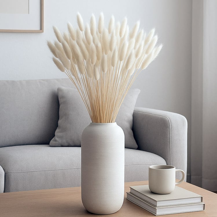 HOMESAKE Set of 60 Natural Dried Pampas Grass Sticks - 55.8cm