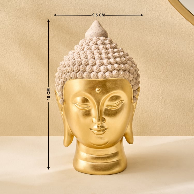 Enlighten Sand Polyresin Buddha Head Figurine