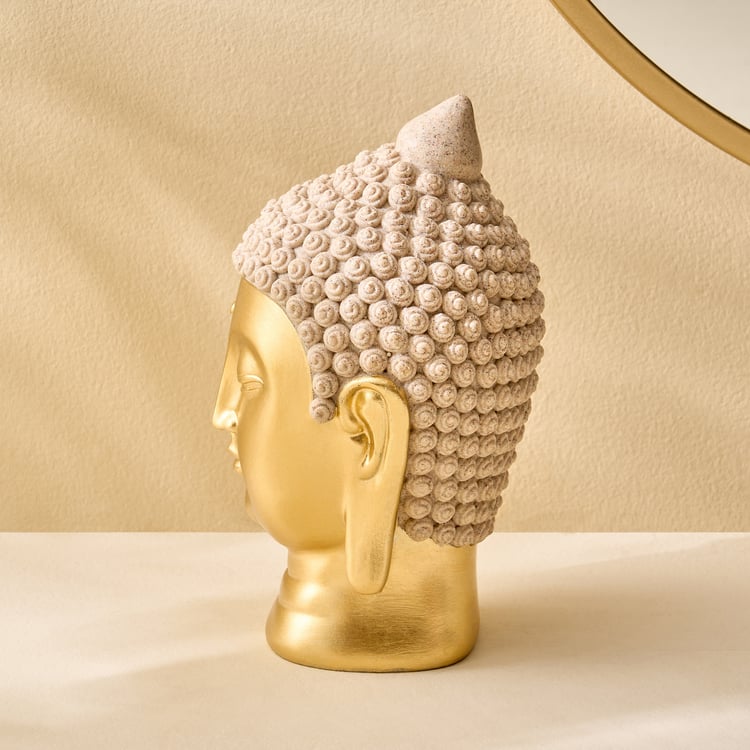 Enlighten Sand Polyresin Buddha Head Figurine