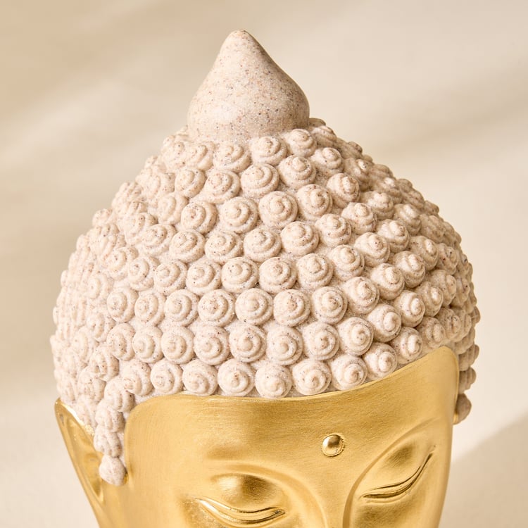 Enlighten Sand Polyresin Buddha Head Figurine