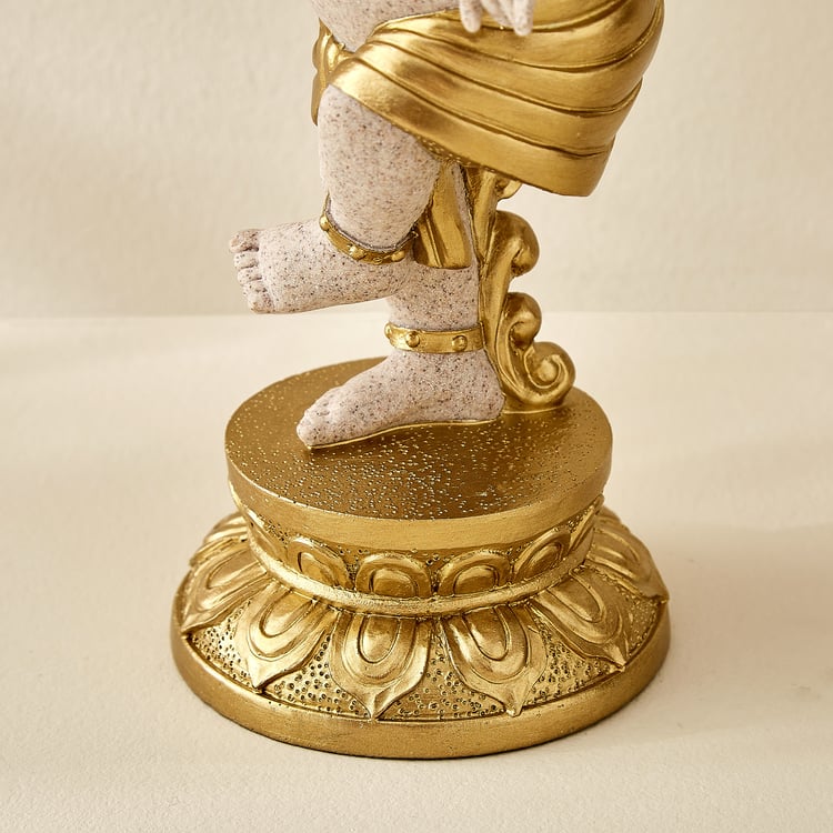 Enlighten Sand Polyresin Dancing Ganesha Figurine