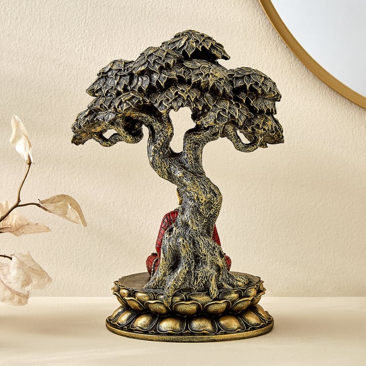 Alpana Ojas Polyresin Buddha Under Tree Figurine