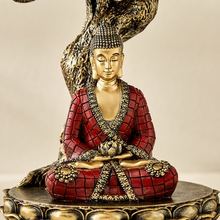 Alpana Ojas Polyresin Buddha Under Tree Figurine