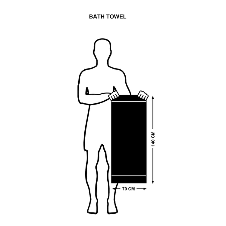 Colour Refresh Essense Popcorn Cotton Bath Towel - 140x70cm