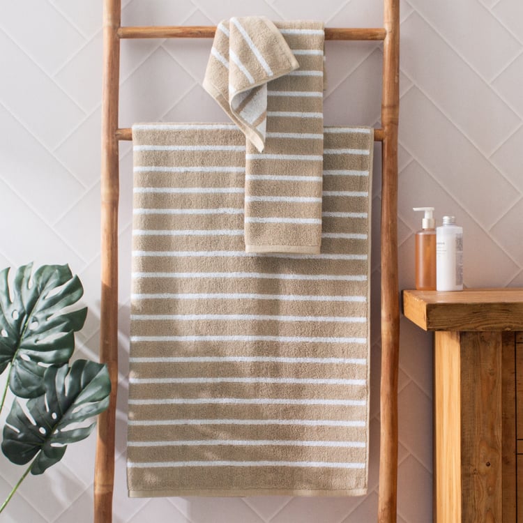 Colour Refresh Essense Set of 2 Cotton Striped Hand Towel - 60x40cm