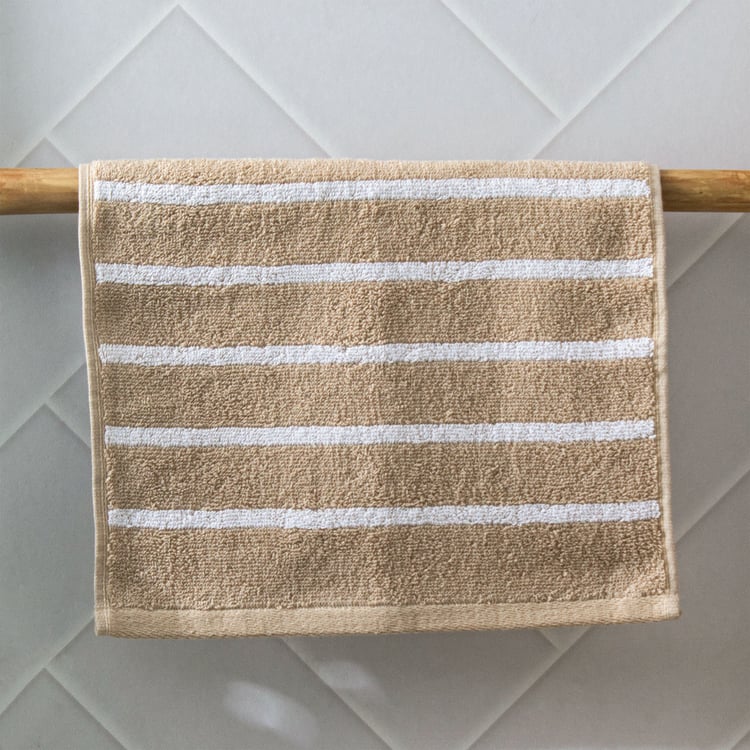 Colour Refresh Essense Set of 2 Cotton Striped Face Towels - 30x30cm