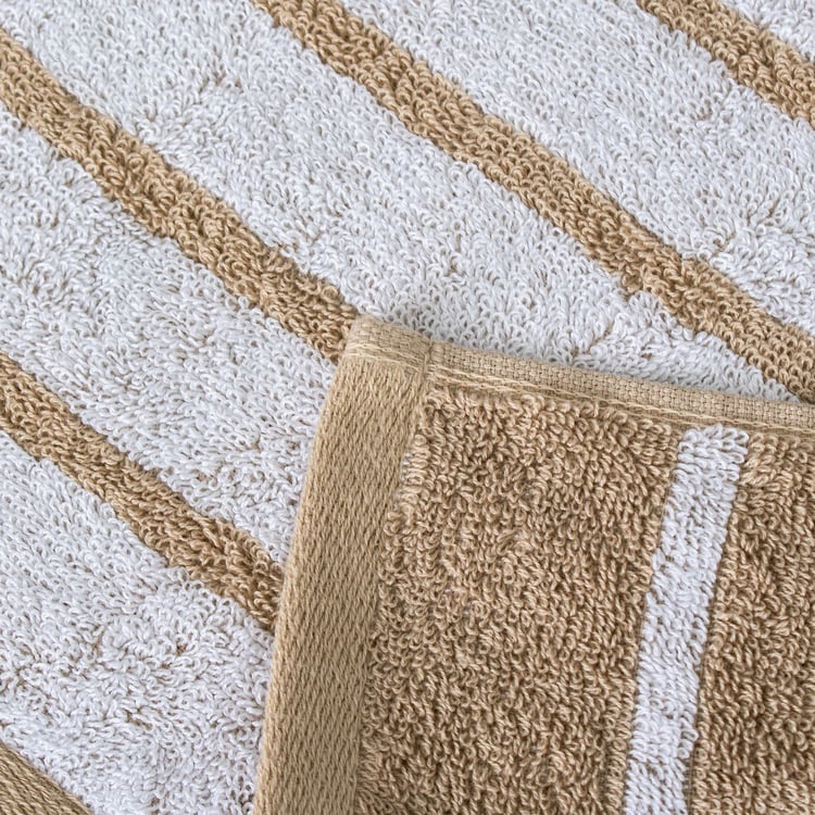 Colour Refresh Essense Set of 2 Cotton Striped Face Towels - 30x30cm