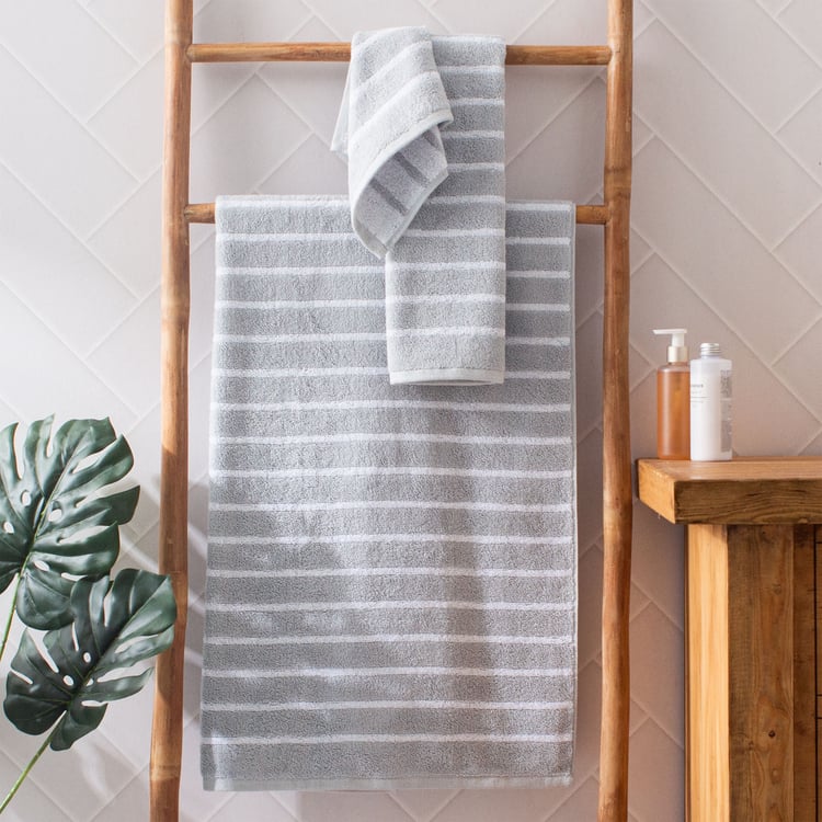 Colour Refresh Essense Set of 2 Cotton Striped Hand Towel - 60x40cm