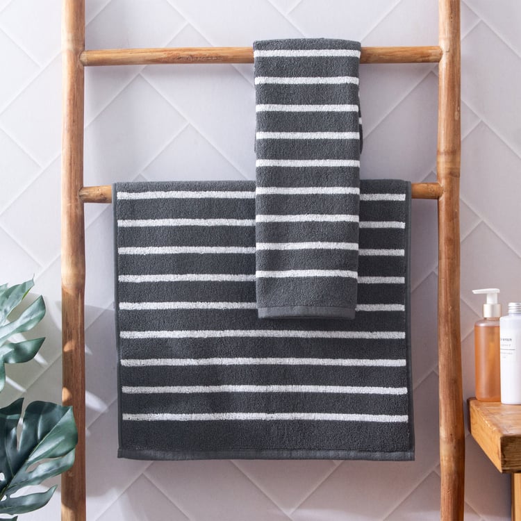 Colour Refresh Essense Set of 2 Cotton Striped Hand Towel - 40x60cm