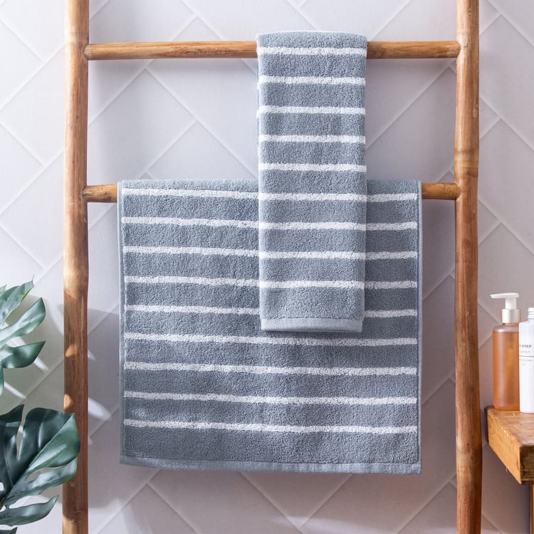 Colour Refresh Essense Set of 2 Cotton Striped Hand Towel - 60x40cm