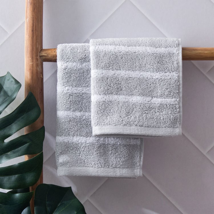 Colour Refresh Essense Set of 2 Cotton Striped Face Towel - 30x30cm