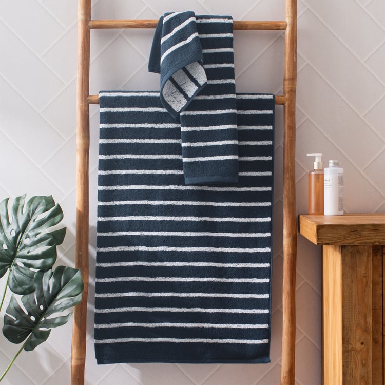Colour Refresh Essense Set of 2 Cotton Striped Face Towels - 30x30cm