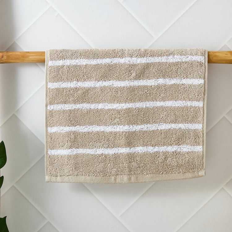 Colour Refresh Essense Set of 2 Cotton Striped Face Towels - 30x30cm