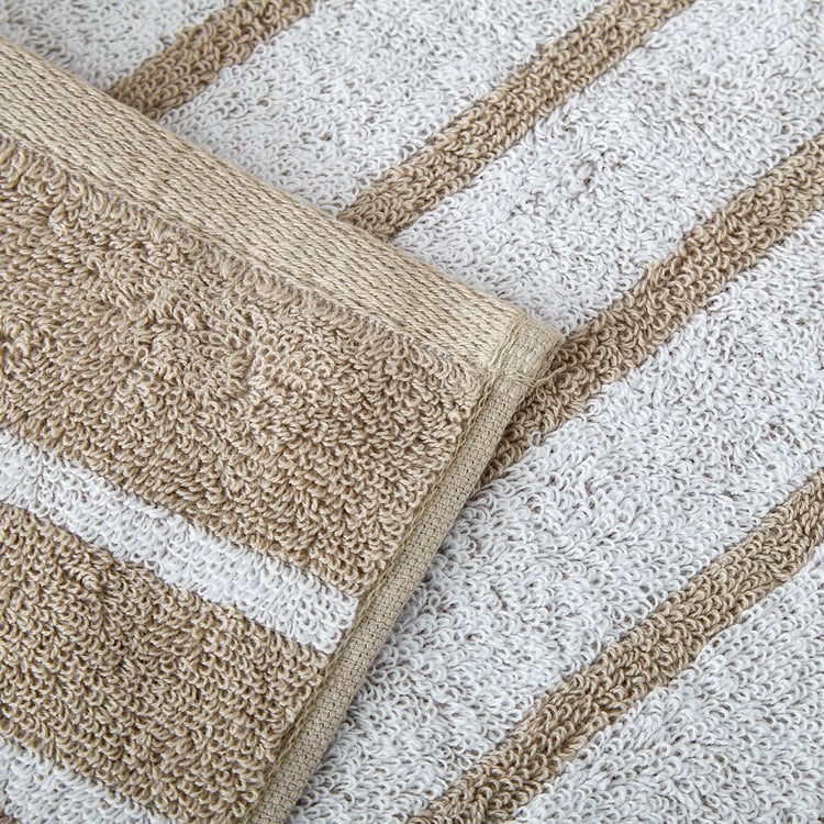 Colour Refresh Essense Set of 2 Cotton Striped Face Towels - 30x30cm