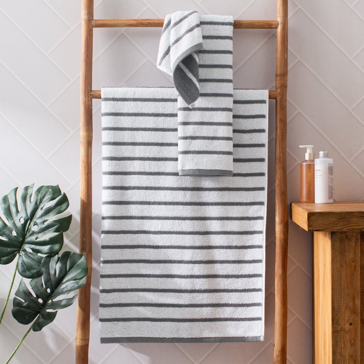Colour Refresh Essense Set of 2 Cotton Striped Face Towels - 30x30cm