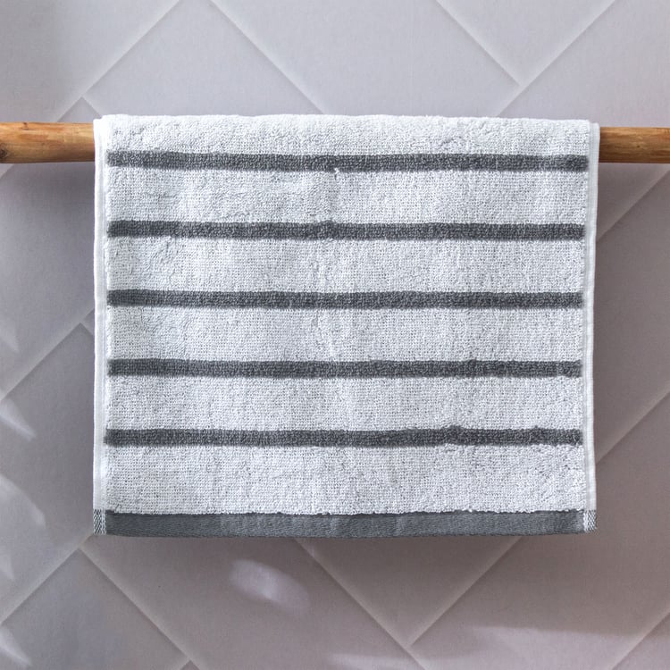 Colour Refresh Essense Set of 2 Cotton Striped Face Towels - 30x30cm