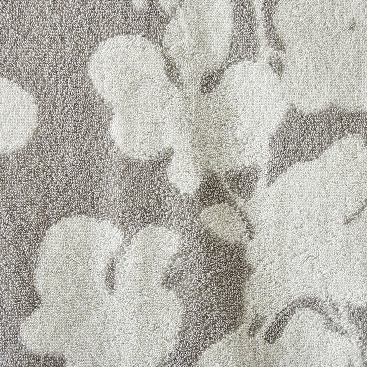 Nova Ashfall Floral Cotton Jacquard Bath Towel - 70x140cm