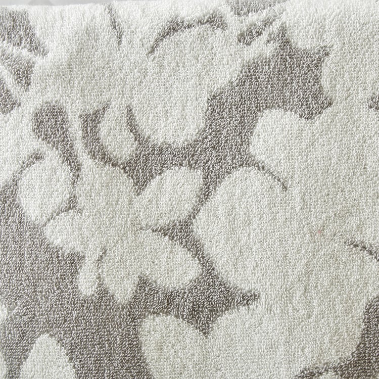 Nova Ashfall Floral Cotton Jacquard Hand Towel - 60x40cm