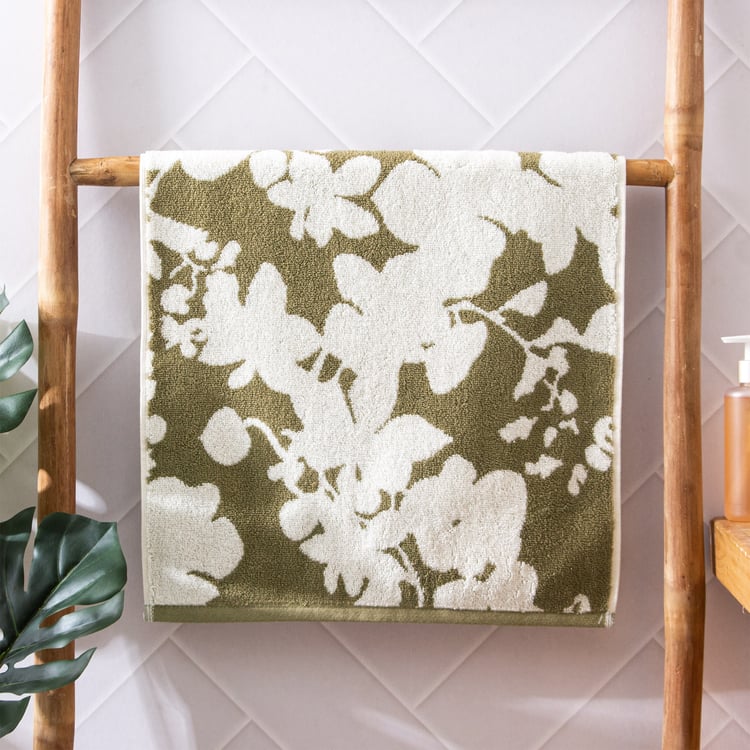 Nova Botanica Floral Cotton Jacquard Hand Towel - 60x40cm