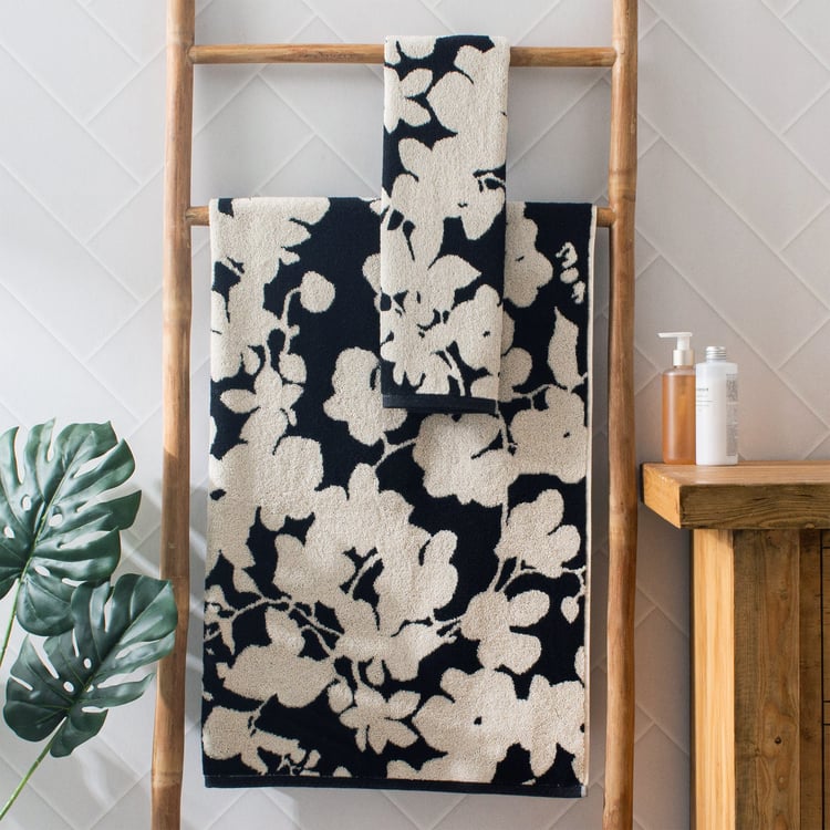 Nova Ecliptic Saga Floral Cotton Jacquard Bath Towel - 70x140cm