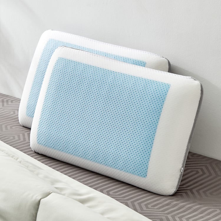 Slumber Gel Infused Memory Foam Set of 2 Pillows - 50x30cm