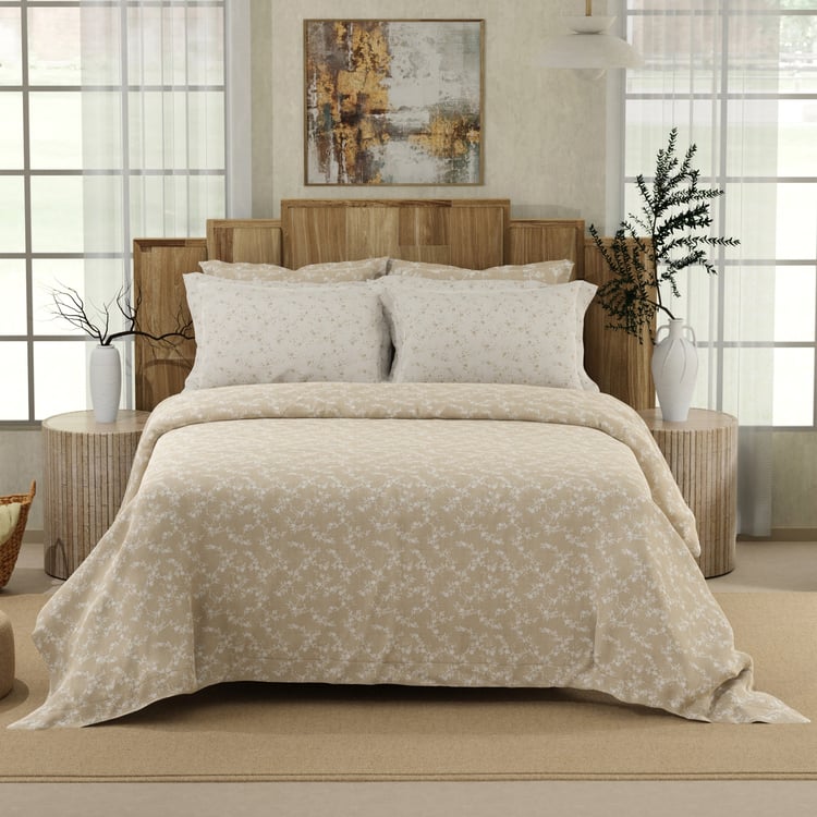 BOUTIQUE LIVING Isabella Tencel 500TC Floral Print 5Pcs Super King Bedsheet Set