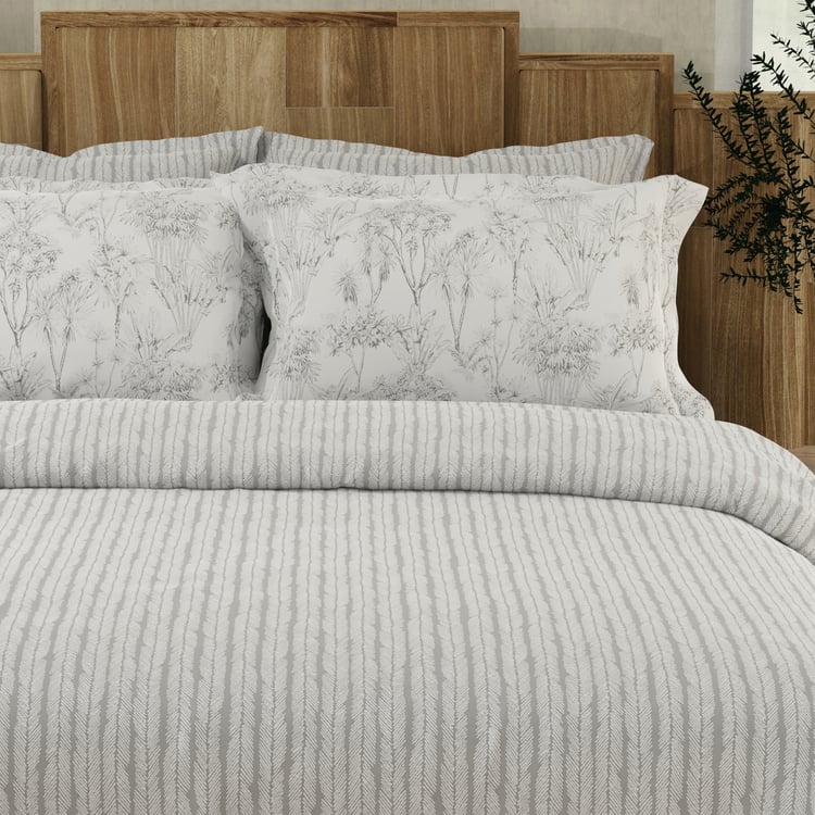 BOUTIQUE LIVING Isabella Tencel 500TC Striped 5Pcs Super King Bedsheet Set