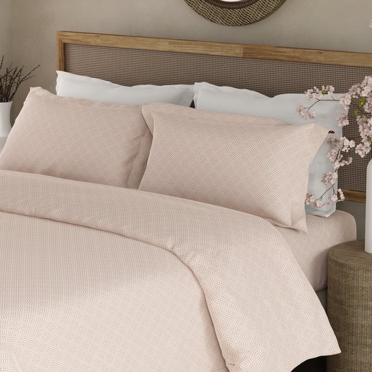 BOUTIQUE LIVING Cottage Garden Cotton 300TC Printed 3Pcs Super King Bedsheet Set