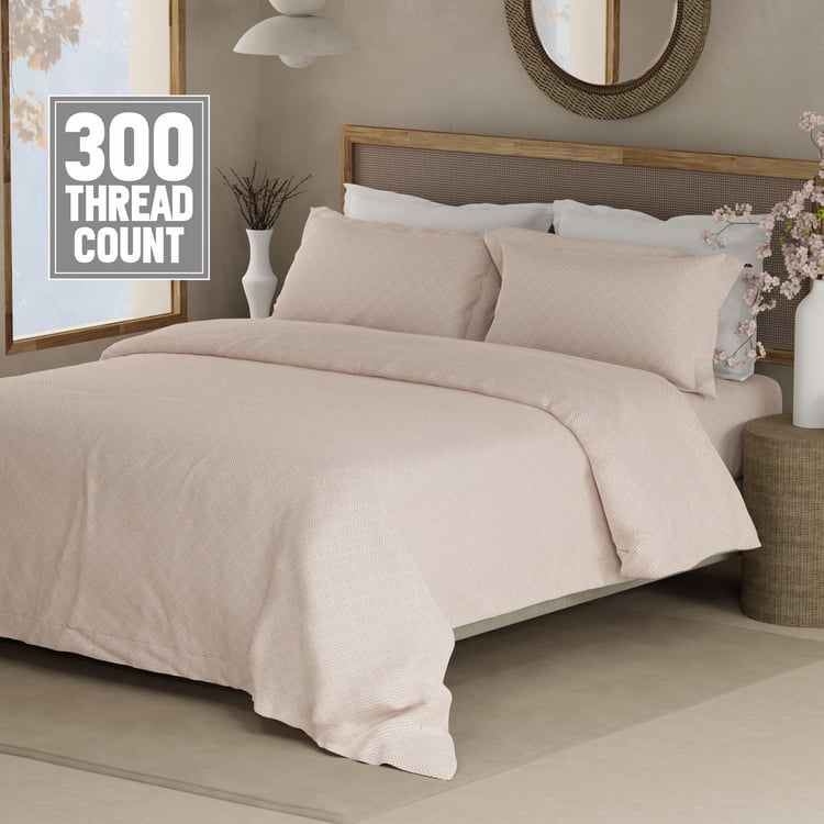 BOUTIQUE LIVING Cottage Garden Cotton 300TC Printed 3Pcs Super King Bedsheet Set